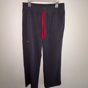 Figs charcoal grey Isabel wide leg scrubs